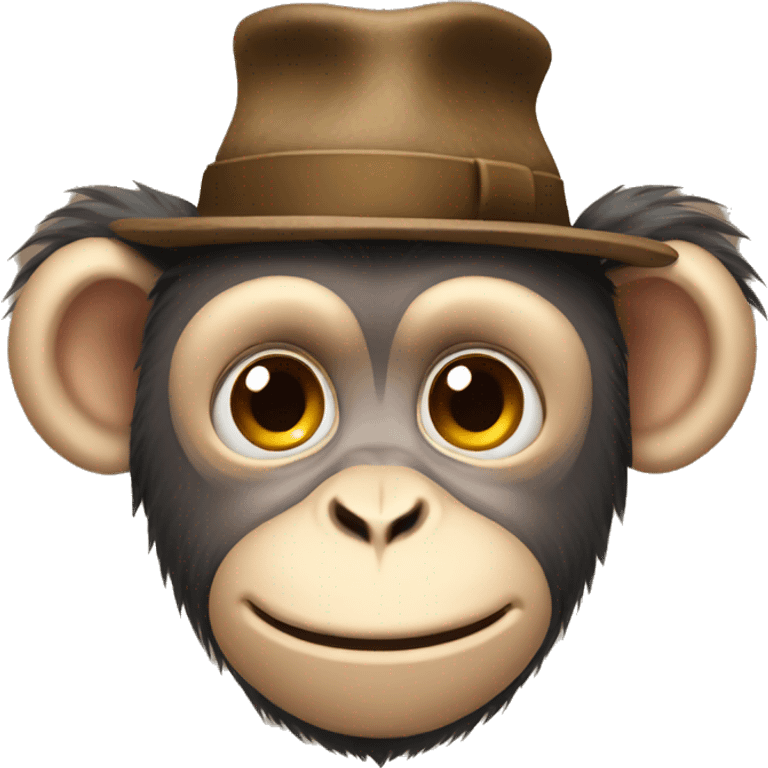 Monkey with hat emoji