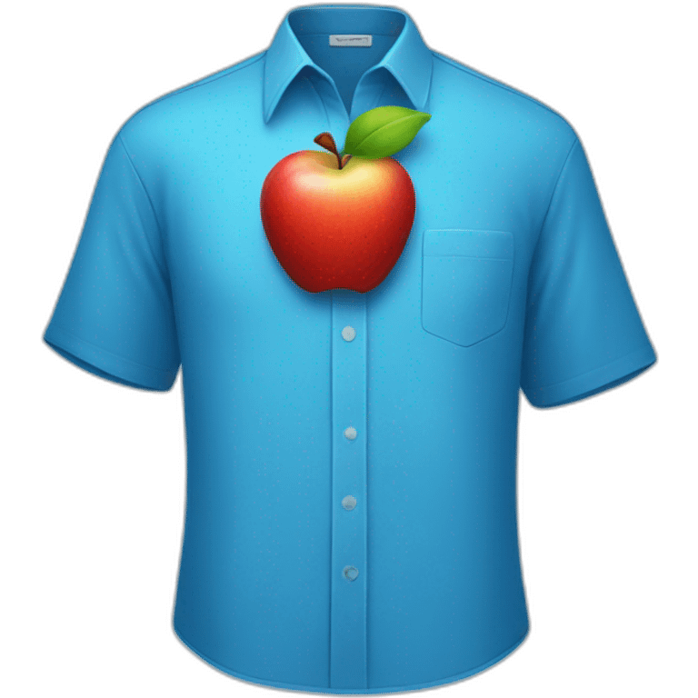 blue shirt with an apple on it just the shirt emoji