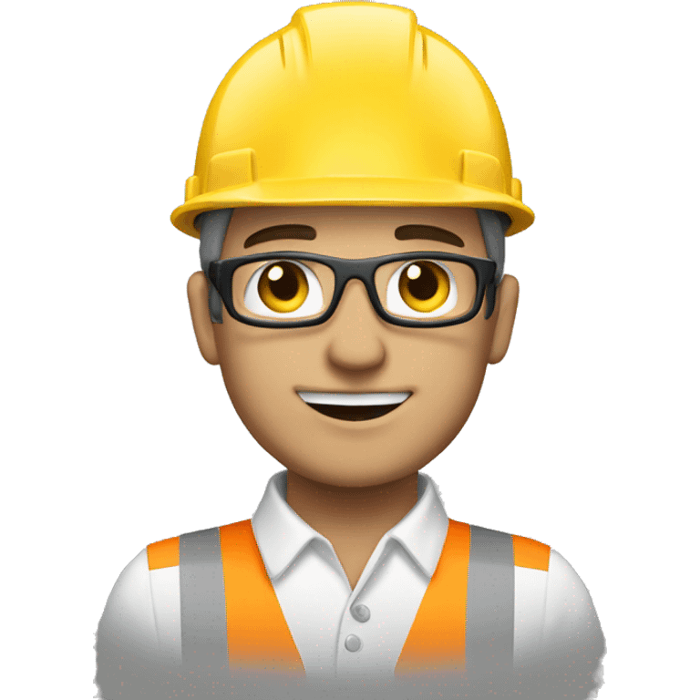 Civil engineer with white helmet  emoji