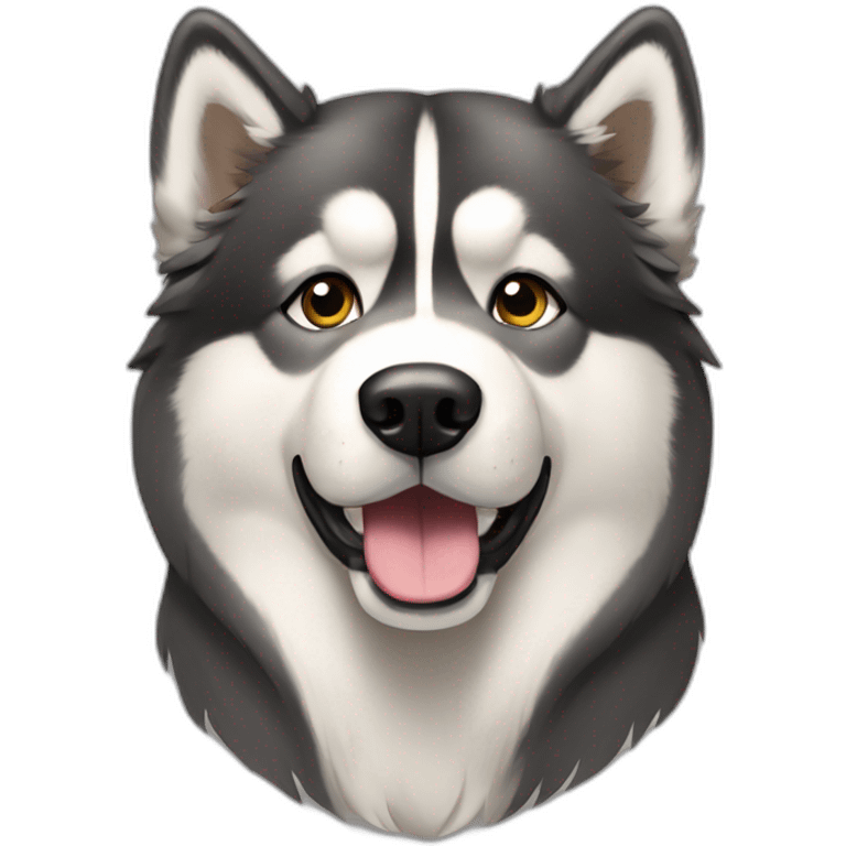 Dog alaskan malamute full-body emoji