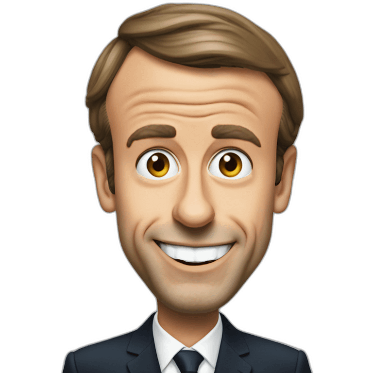 goofy distorded emmanuel macron emoji