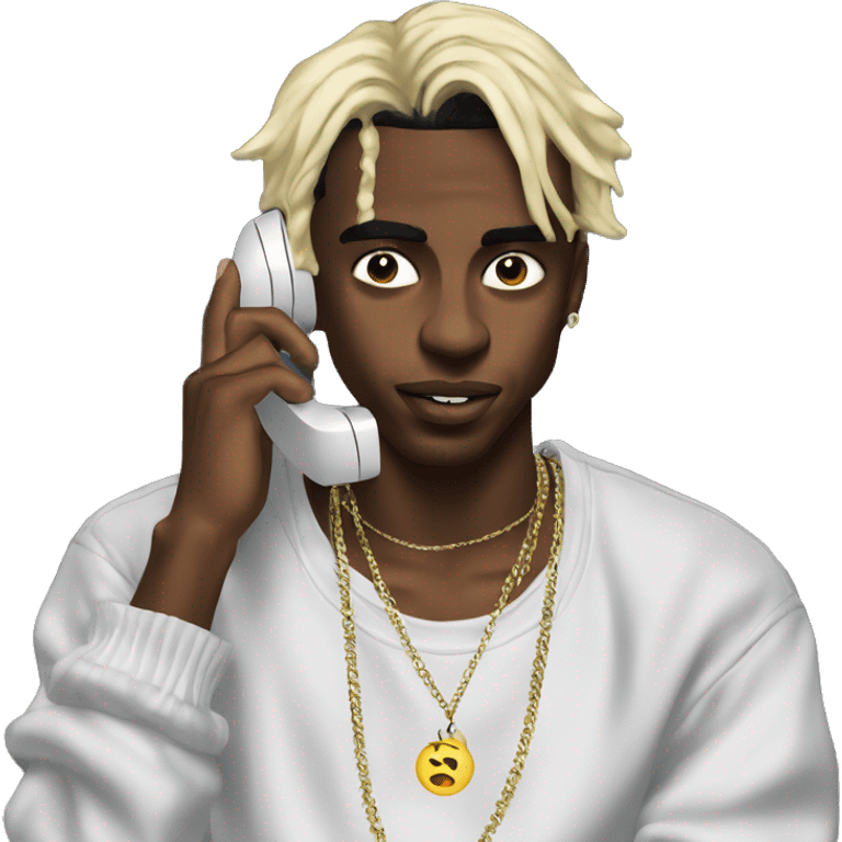 Playboi Carti on a Phone Call emoji