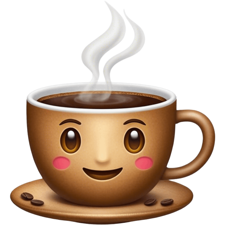 Cinematic Realistic Colombian Coffee Pop Culture Emoji, showcasing a steaming cup of rich, aromatic coffee that epitomizes Colombian culture rendered with detailed textures and warm, inviting lighting. emoji