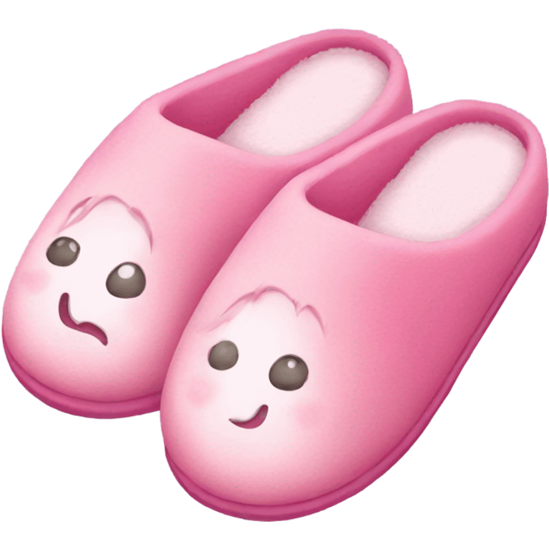 cute pink slippers  emoji