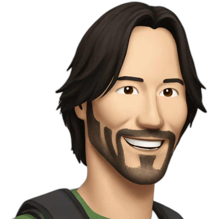 happy keanu reeves eating tacos emoji