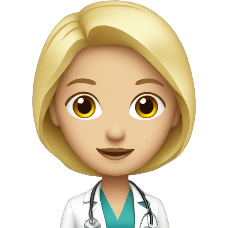 blonde ultrasound doctor emoji