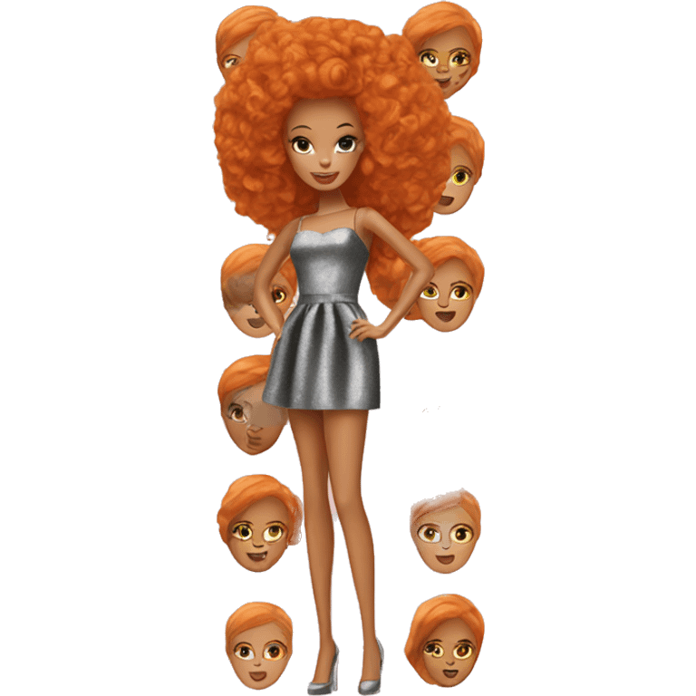 glamorous ginger barbie  emoji