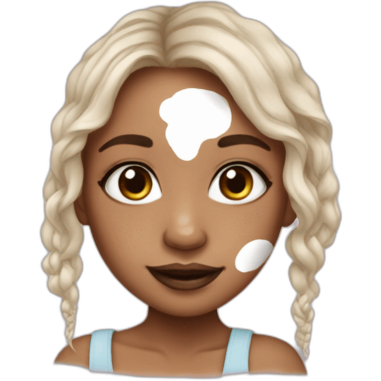 vitiligo girl emoji