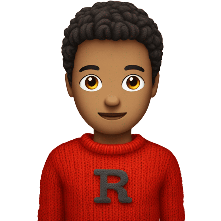 Harry Potter red knitted sweater with a letter R emoji