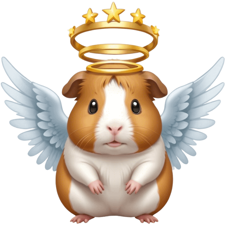 Guinea pig with angel halo  emoji