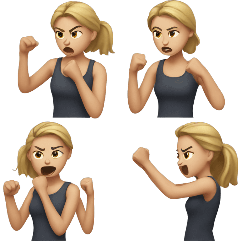 girls having a fight emoji