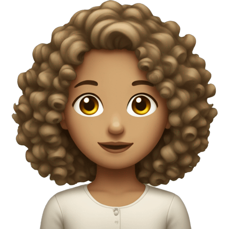 A polish girl with curly hair emoji