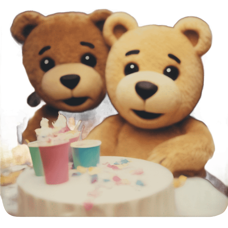 teddy bears party polaroid photo emoji