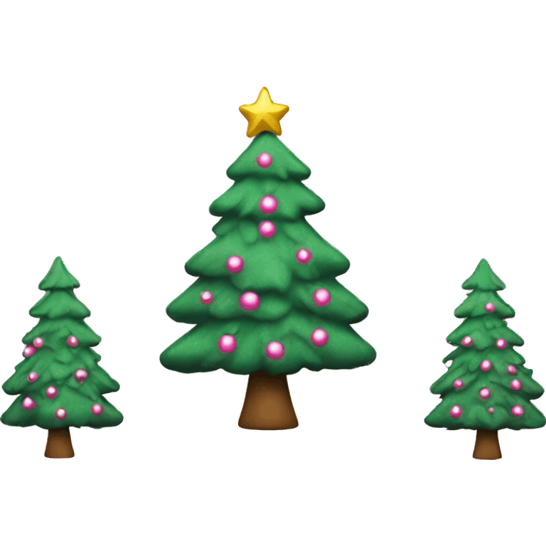 pink christmas tree  emoji