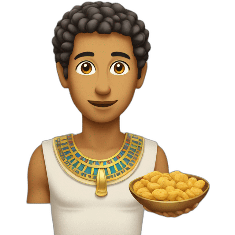 egyptian with snack emoji