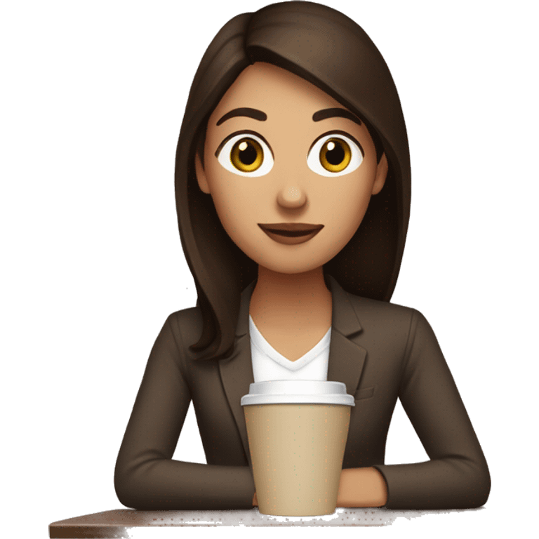 Brunette+coffee+laptop emoji