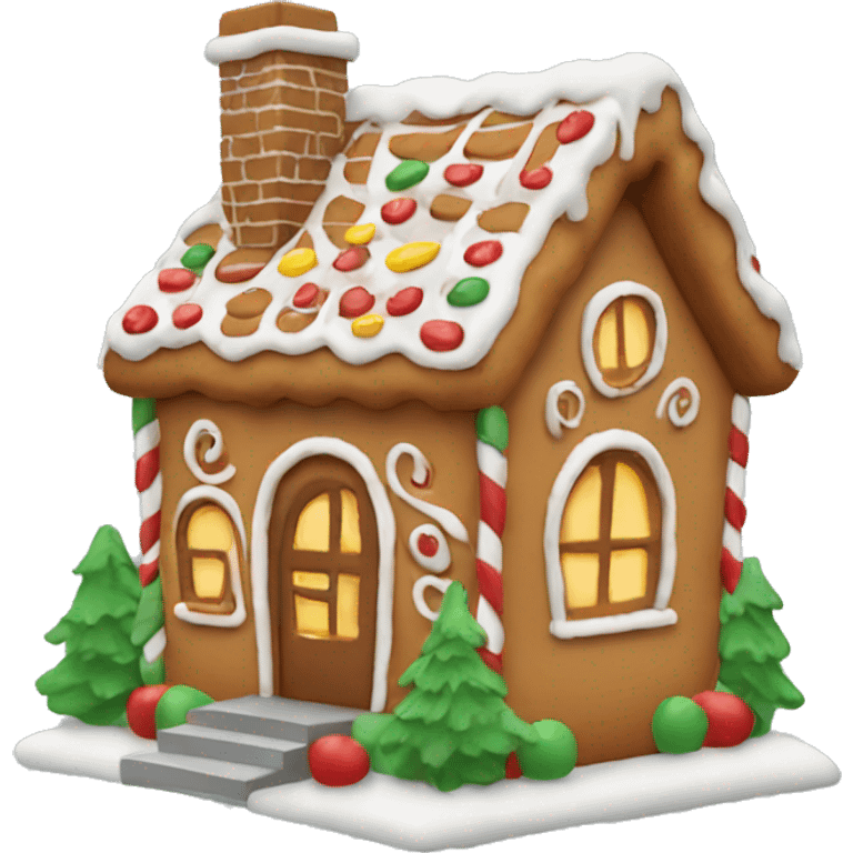 Cute ginger bread house  emoji