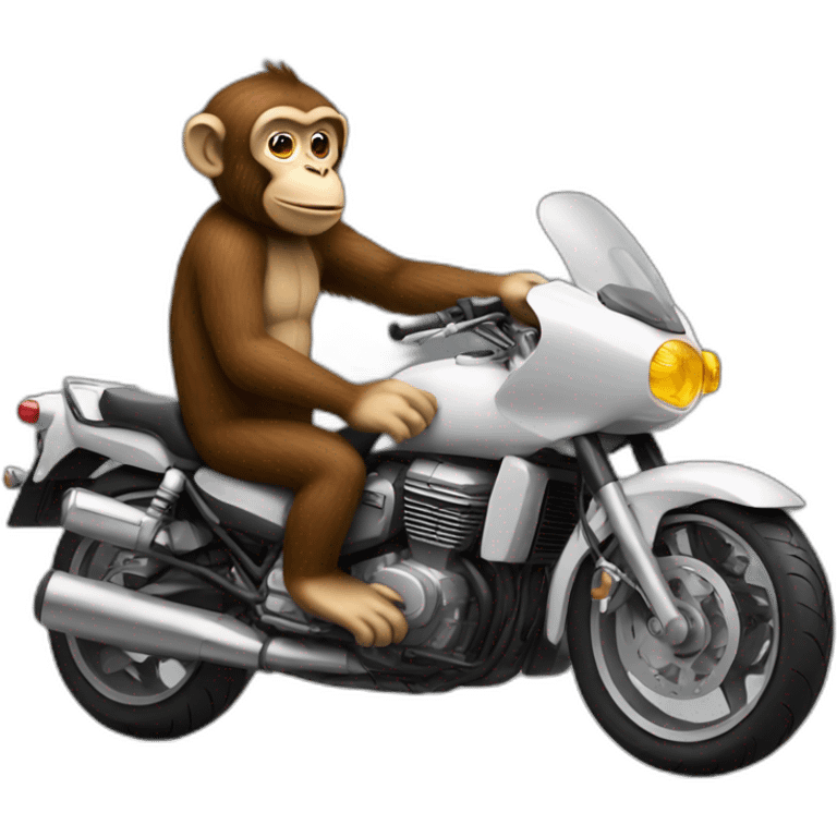 a monkey on a motocycle emoji