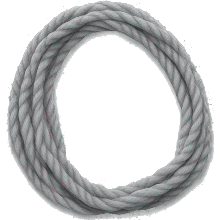 one tight and long, light grey rope  emoji