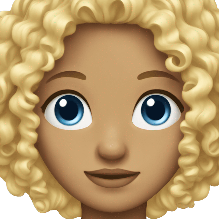 blonde curly blue eyed girl emoji