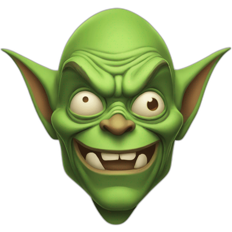 Smelly green goblin emoji