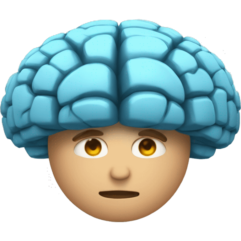 un cerebro fuerte , con capa y brazos fuertes emoji