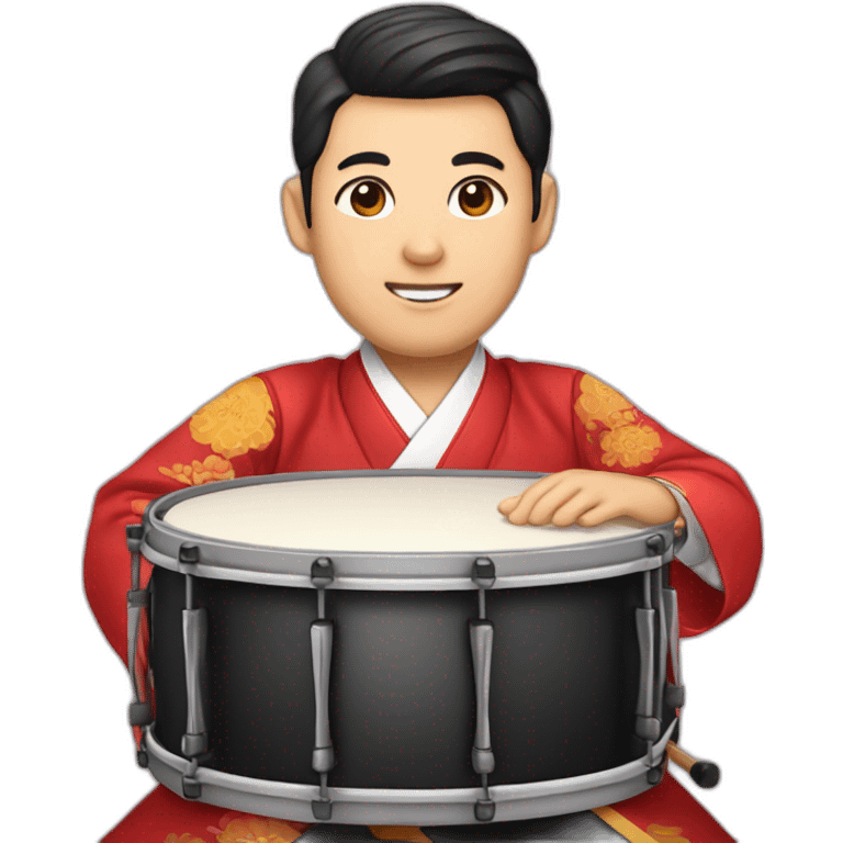 a drummer in a hanbok emoji