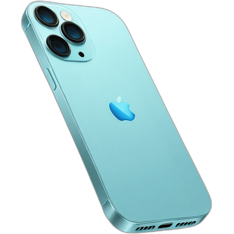 iPhone 13 Pro Max in light blue colour emoji