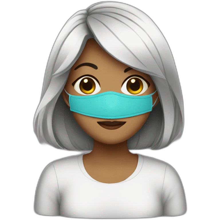 nde girl wearing a mask  emoji