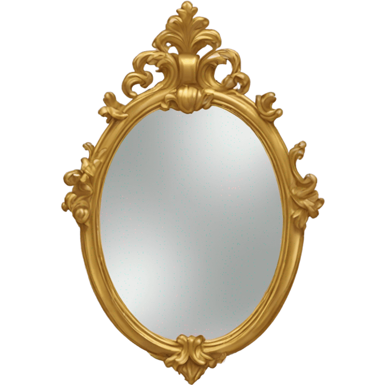 vintage rococo gold mirror emoji