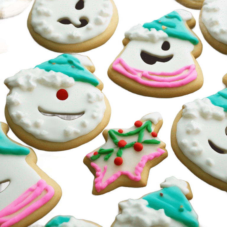 Christmas Frosted sugar cookies  emoji