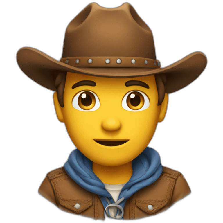 Shy cowboy emoji