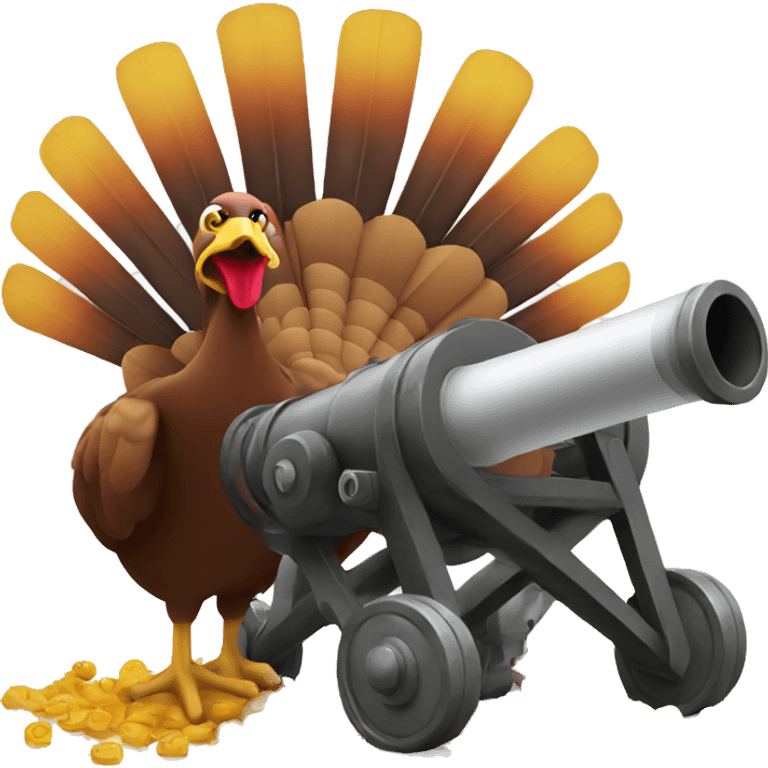 Turkey shooting cannon emoji