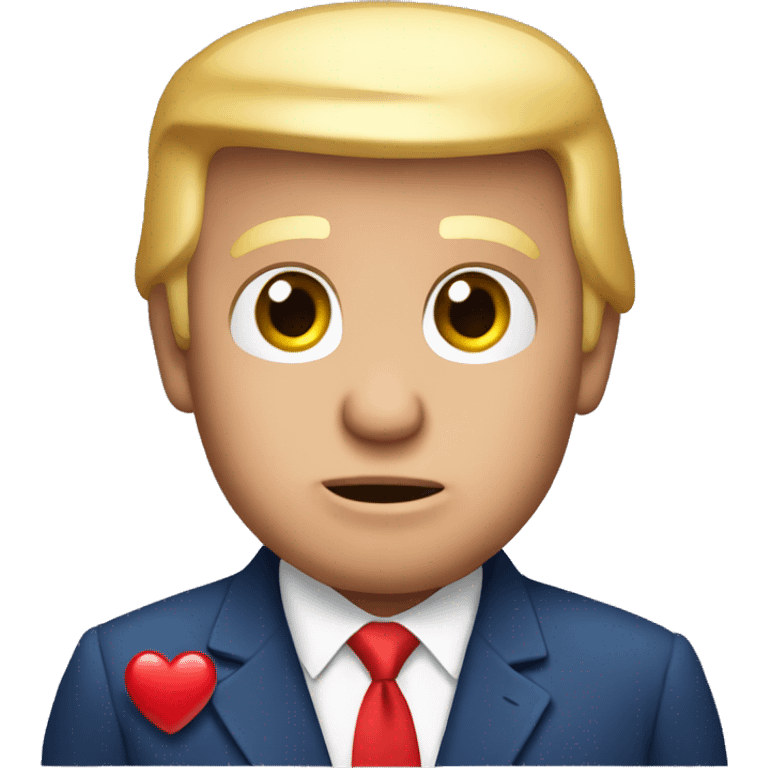 Donald trump holding heart emoji