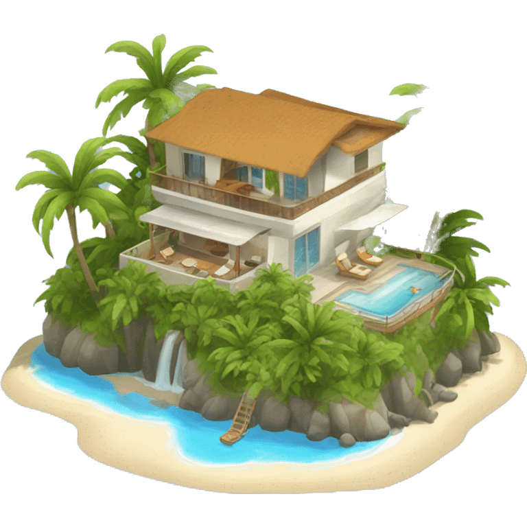 private island villa luce emoji