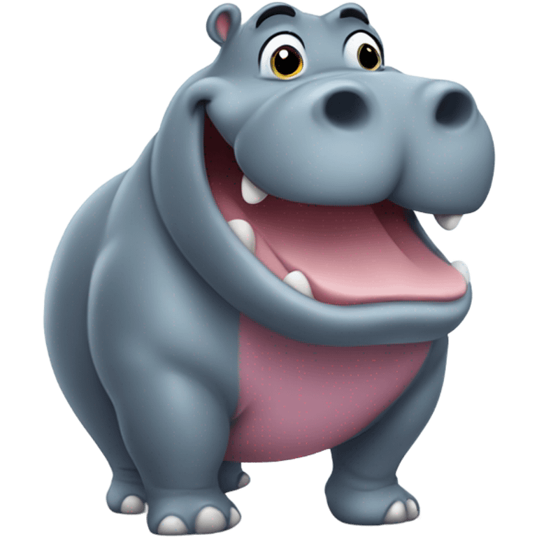 Bouncing hippo emoji