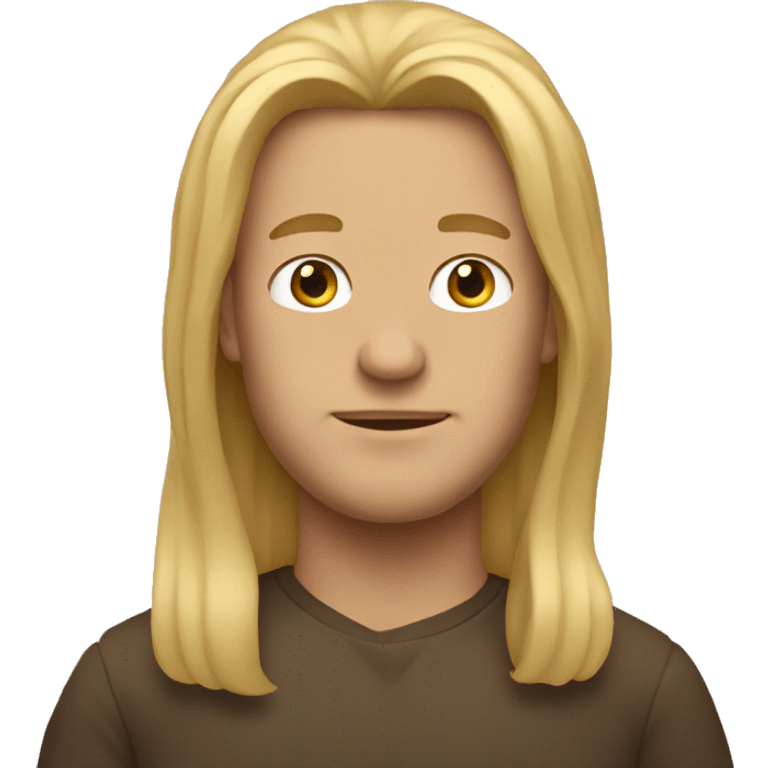 Man with long blonde hair emoji