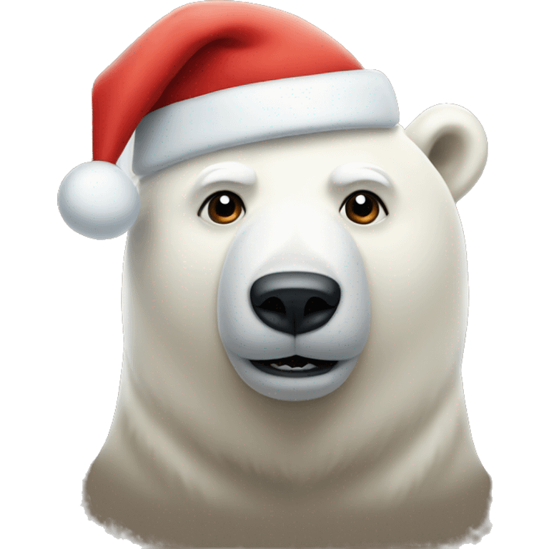 polar bear with santa hat emoji