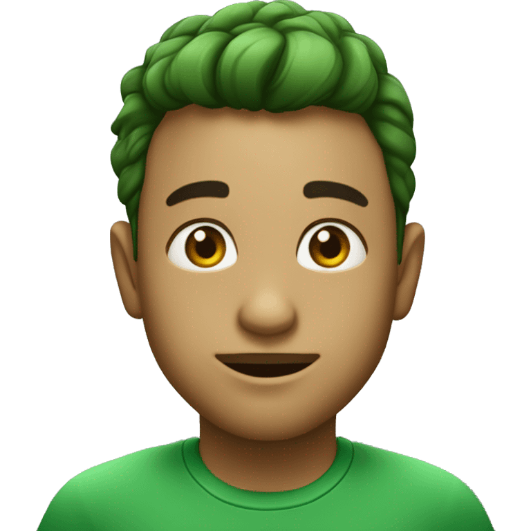 Coração verde com brilho emoji