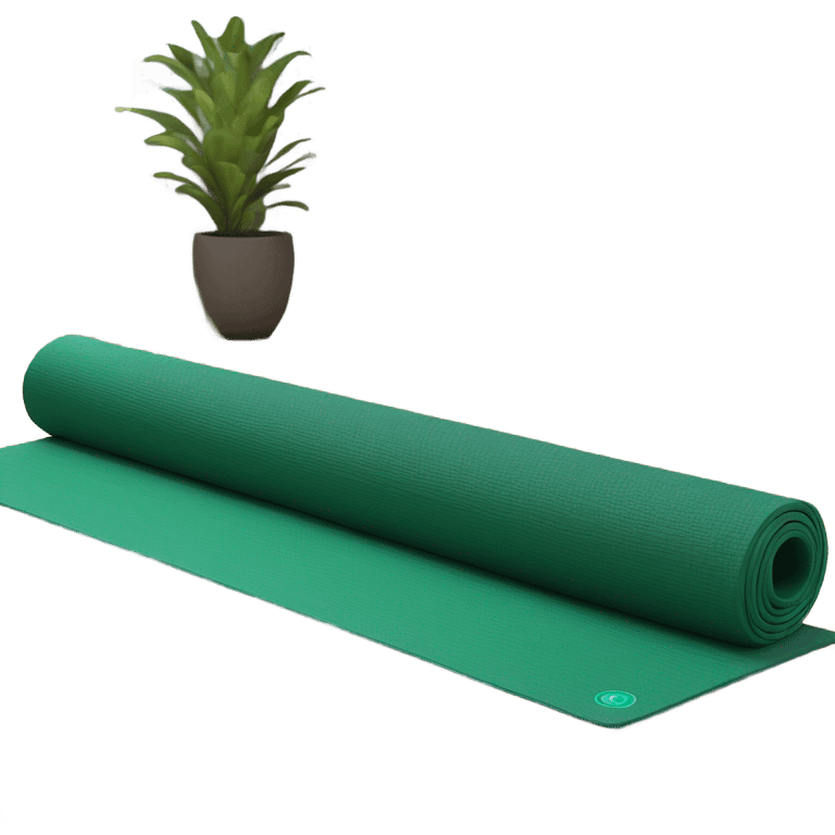 dark green yoga mat emoji