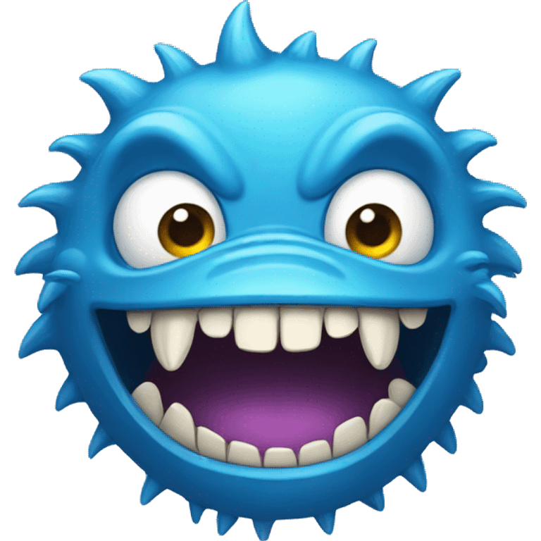 blue monster big teeth emoji