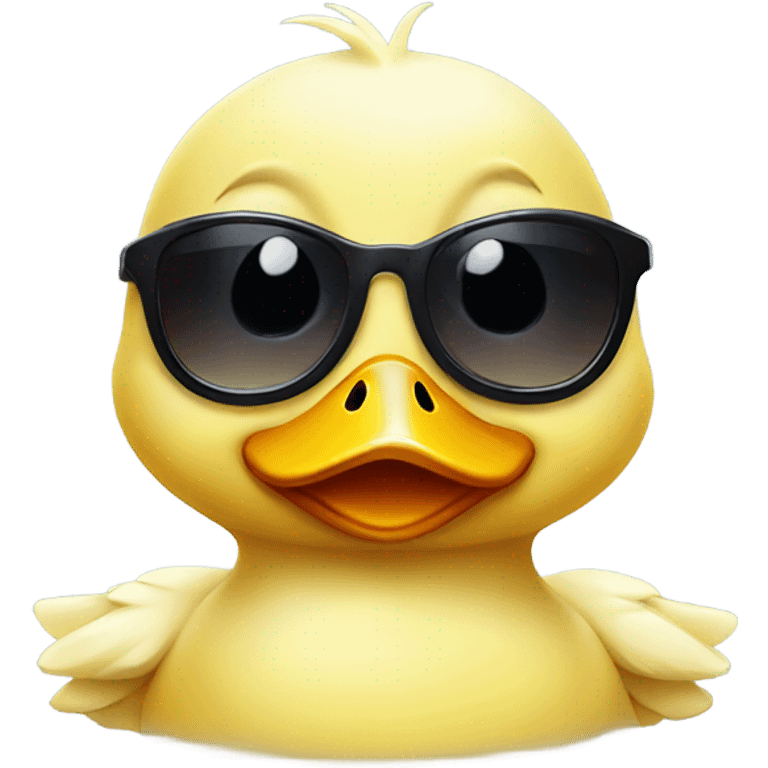 baby duck wearing sunglasses emoji