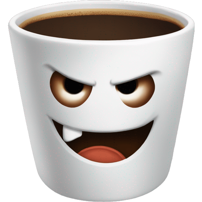 evil coffee cup emoji