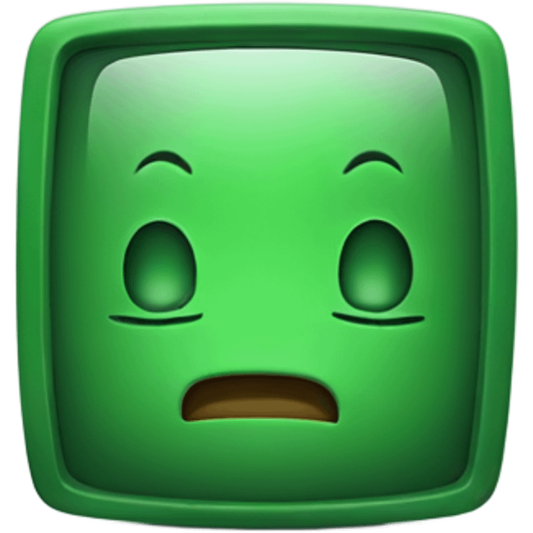 Green square-drop tv emoji