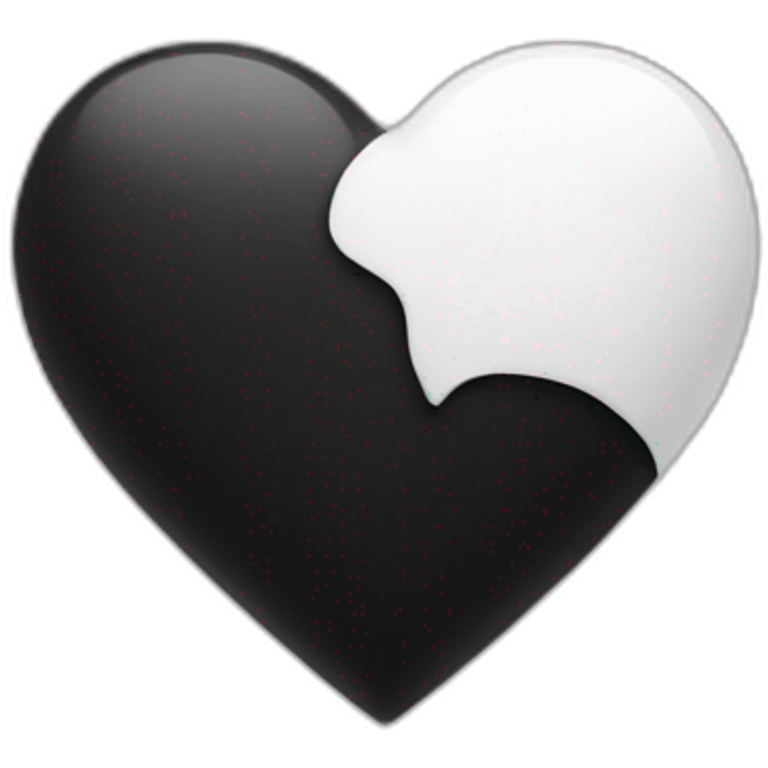 black and white heart emoji