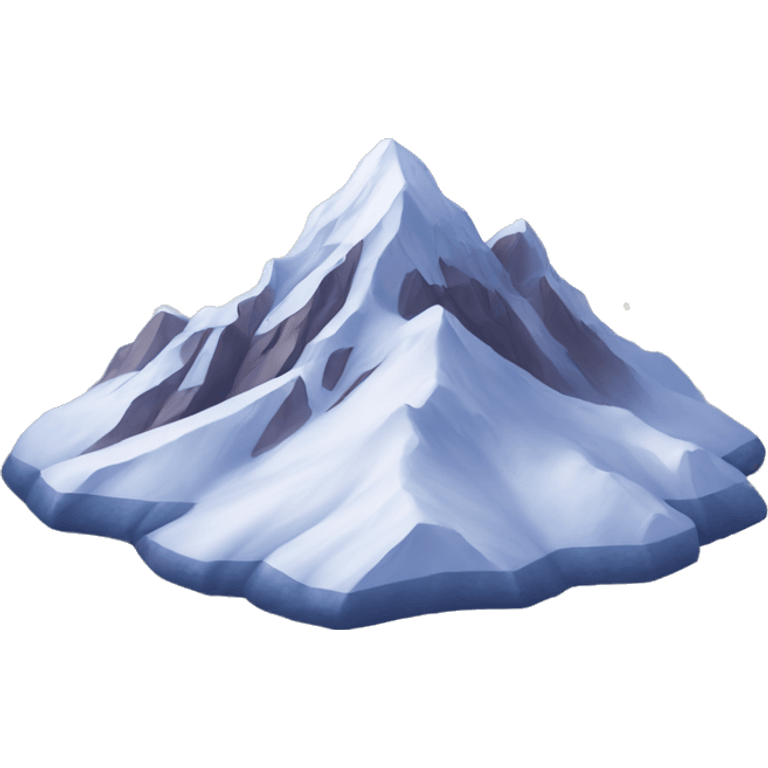 Snowcapped Mountain with stars above it emoji