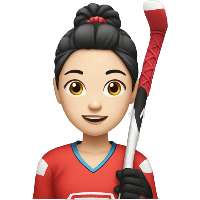 Chinese girl who play hockey emoji