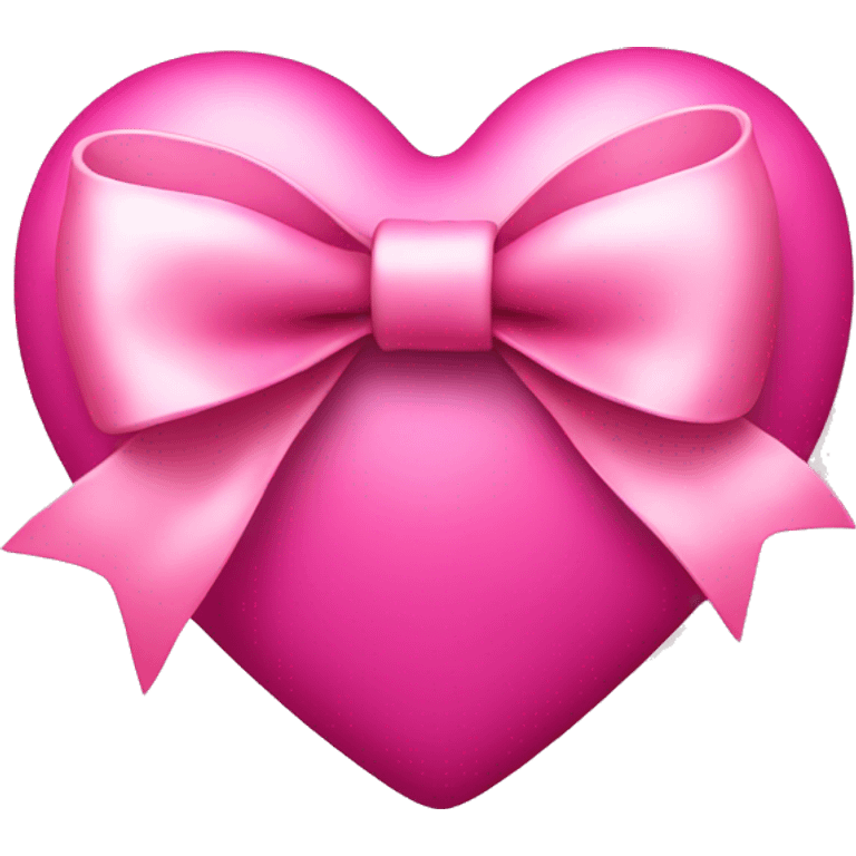 Pink heart with bow emoji