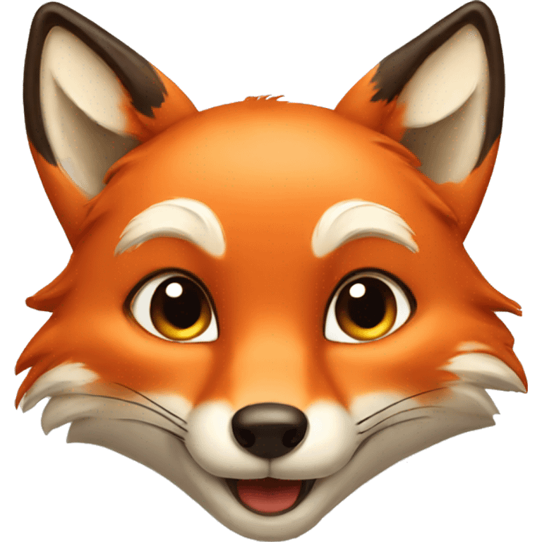 flirtatious loving fox emoji