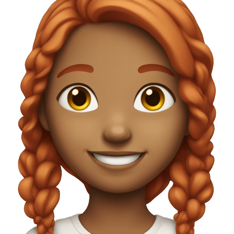 smiling girl with red hair emoji